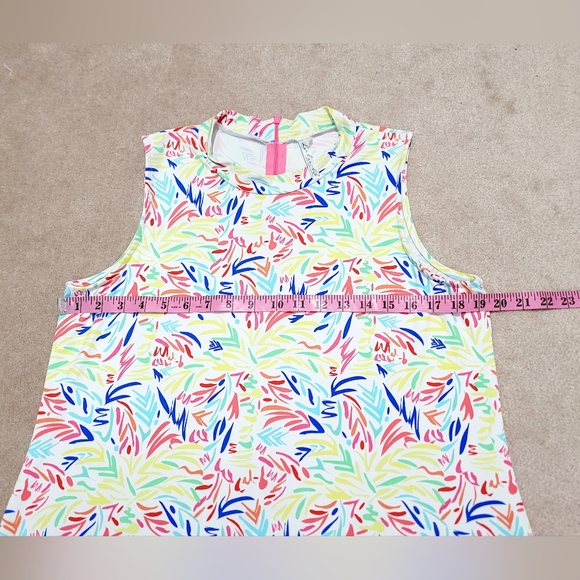 Lulu-B SPF-50 Women Sleeveless Dress Colorful Print Stretch Comfy Size Medium - Picture 7 of 13